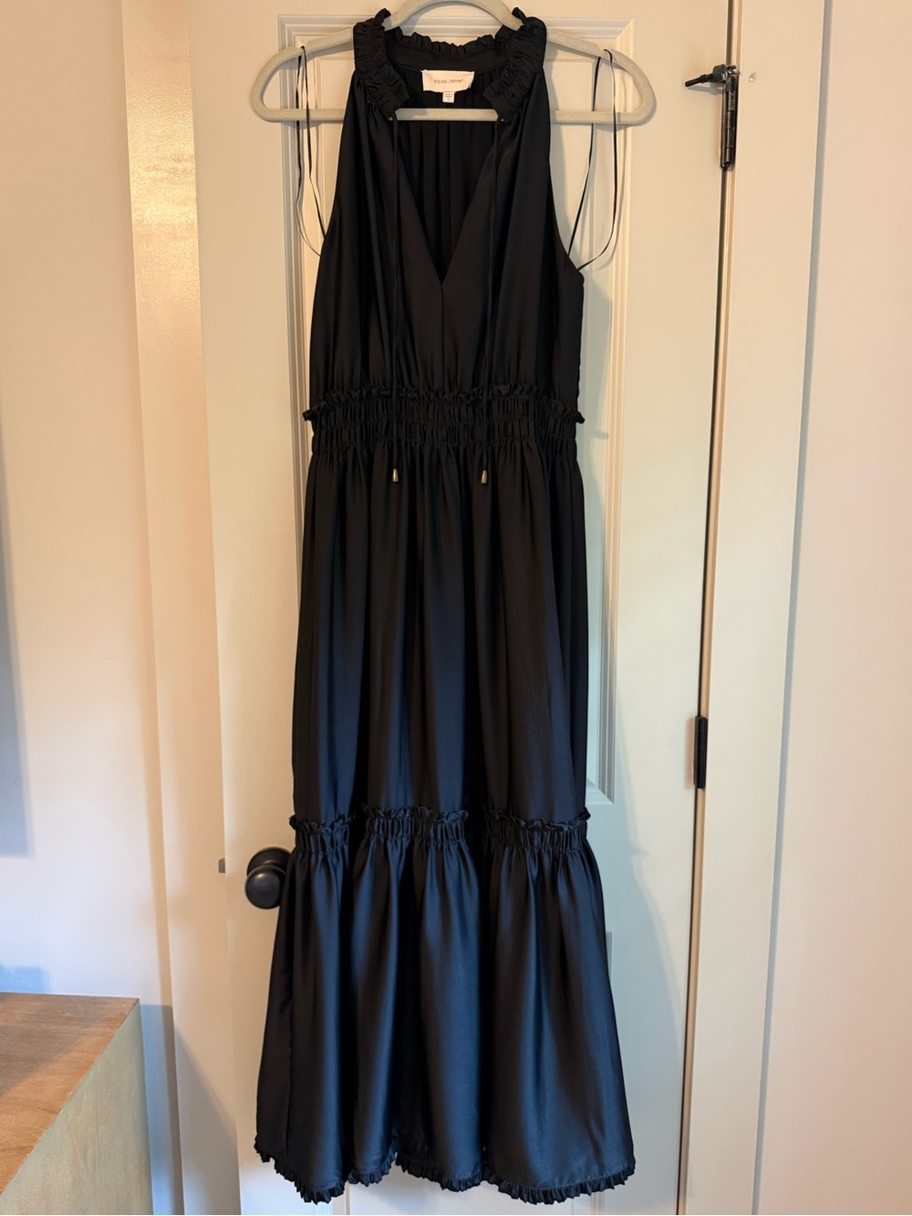 Dear John Black Halter Maxi Tiered Dress